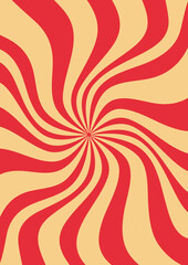 Groovy hippie 70s backgrounds. Waves, swirl, twirl pattern. Twisted and distorted vector texture in trendy retro psychedelic style. Candy ice cream summer