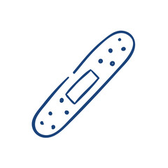 medical plaster. Hand drawn vector illustration