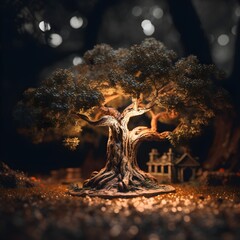bonzai tree in the dark / tree of life