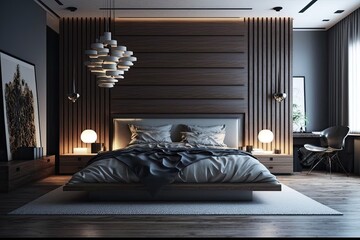 bedroom design. Generative AI