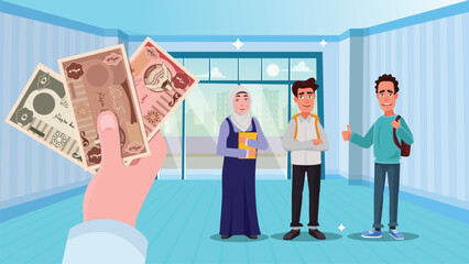 Granting tuition fees - school fees - State of Kuwait - Kuwait Dinar  