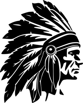 recommend clip art: Chiefs | Black and White Vector illustration