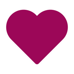 A magenta Heart on white square background 