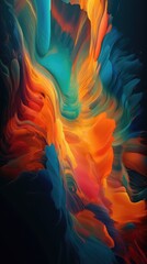 Obraz premium Modern background of rainbow gradients and curves with fluid, liquid motion with generative ai