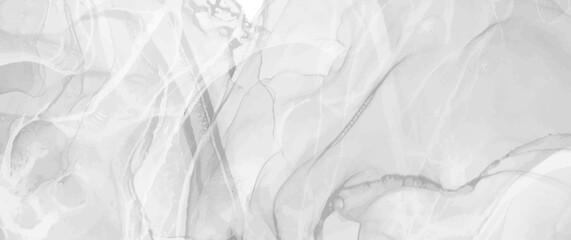 Abstract grey vector art background for cover design, invitation, card, flyer, poster. Hand drawn illustration. Fluid art. Modern watercolor backdrop. Monochrome template for design.	