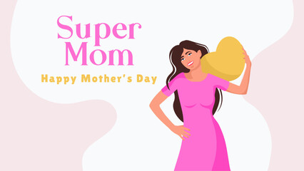 Mothers day greeting card template