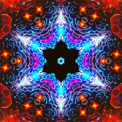 Fractal Symmetric Mandalas art geometric colors spiritual emotion energy power kaledoscope star flower mental protetion 