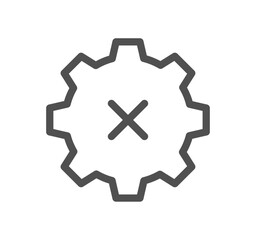 Fototapeta premium Gear related icon outline and linear vector.