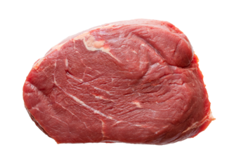 photo of isolated raw meat steak
