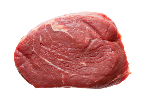 photo of isolated raw meat steak