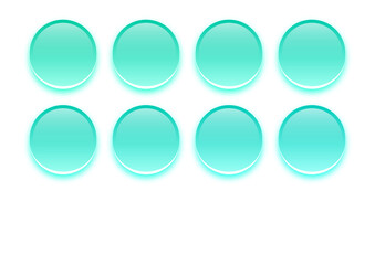 coloured aqua 3d buttons