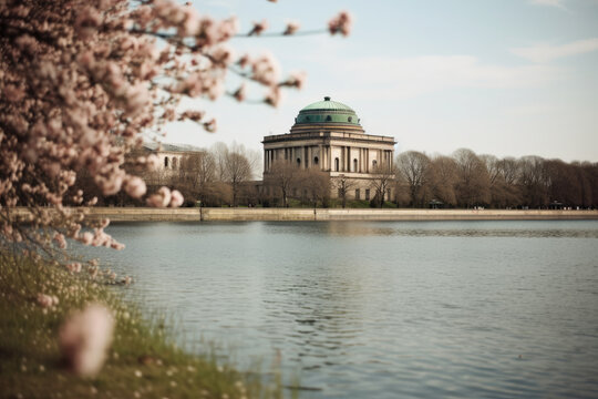 berlin in spring created with Generative AI technology