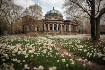 berlin in spring created with Generative AI technology