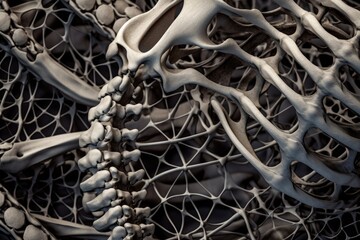 Abstract bone background. Generative AI. - obrazy, fototapety, plakaty