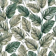 Amazonian leaves, full nature, green