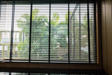 Blinds window decoration interior of room,Venetian blind or sun blind.