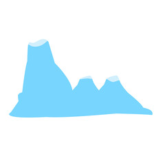 Vector snow mountain