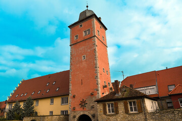 Fototapeta premium Klingentor Ochsenfurt, Landkreis Würzburg in Bayern