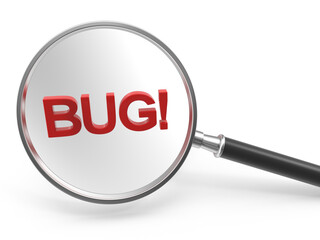 Magnify Glass and Bug Text