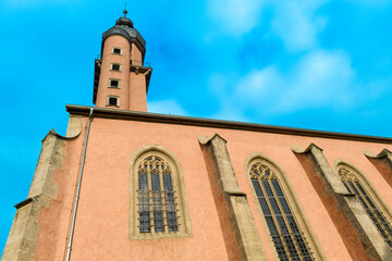 Fototapeta na wymiar Pfarrkirche St. Nikolaus in Eibelstadt im Landkreis Würzburg, Bayern