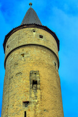 Nikolausturm und Dicker Turm der Stadtbefestigung in Ochsenfurt, Landkreis Würzburg (Bayern)