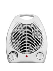 Electric heater on white background