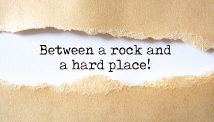 Between a rock and a hard place - obrazy, fototapety, plakaty