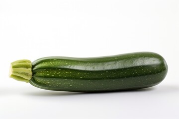 Fresh Green Zucchini Vegetable Isolated on a Clean White Background - Generative Ai