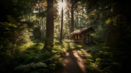 A Serene Walk through the Lush Forest: Exploring the Beauty of Nature and the Charm of a Rural Scene