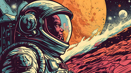 Exploring the Futuristic World of Space Travel: An Astronaut Profile - AI Art