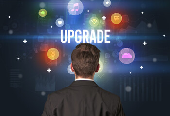 Rear view of a businessman