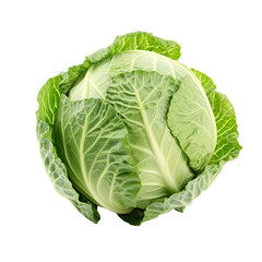 cabbage isolated on transparent background, generative ai