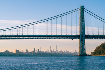 Washington Bridge over the Hudson River in the morning