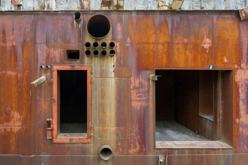 Abandoned secret nuclear bunker. Cold War command post, object 1180. Background