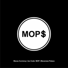 Macau Currency Symbol, Macanese Pataca Icon, MOP Sign. Vector Illustration