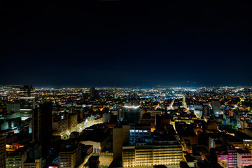Fototapeta na wymiar Panoramic night view of Bogota, Colombia