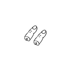 vector illustration of two fingers