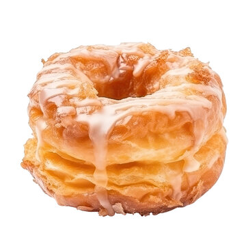 cronut isolated on transparent background, generative ai
