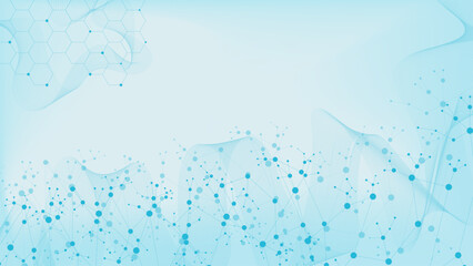 Molecular structure for research medical abstract background. Genetics, molecule, genome, DNA, chemistry, biotechnology, technology and science concept.