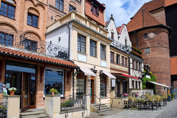 Architecture in the old city of Gdansk in Poland