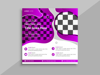business marketing social media post template. square flyer design