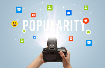 Using camera to capture social media content