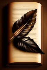 old book and feather