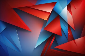 abstract red and blue triangles background