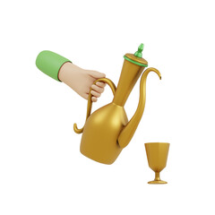 Happy Ramadhan Kareem, 3D Icon Illustration modern design style for ramadhan sale in social media, website, banners, adv, etc