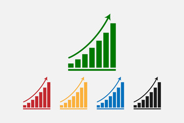 business graph with arrow