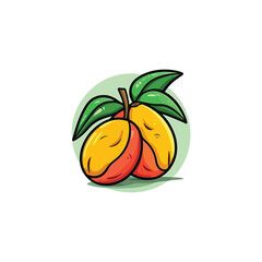 fresh Mango fruit logo vector 