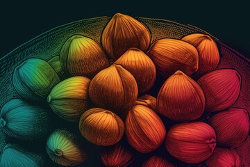 vibrant fruit bowl with an assortment of fresh produce. Generative AI
