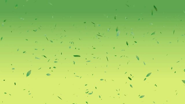 お茶の葉が風に舞い落ちる背景アニメーション