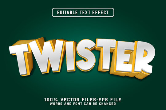 Twister Editable Text Effect
